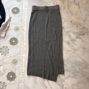 Asymmetric Inhabit sweater skirt.